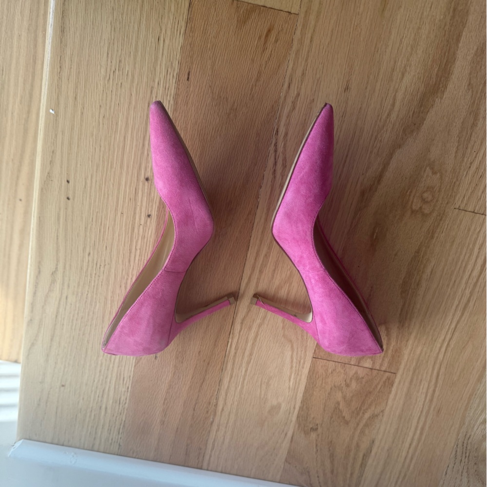 Sam Edelman HAZEL POINTED TOE PUMP size 7 Confetti Pink Suede - Picture 5 of 8